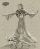 a pastel drawing of Ginger Rogers in Let's Face the Music and Dance from Follow the Fleet