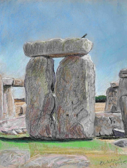 pastel drawing of stonehenge which is the featured image for the myths of classic crime fiction