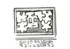 A drawing of a confused computer as featured image for AI and Creative Industries