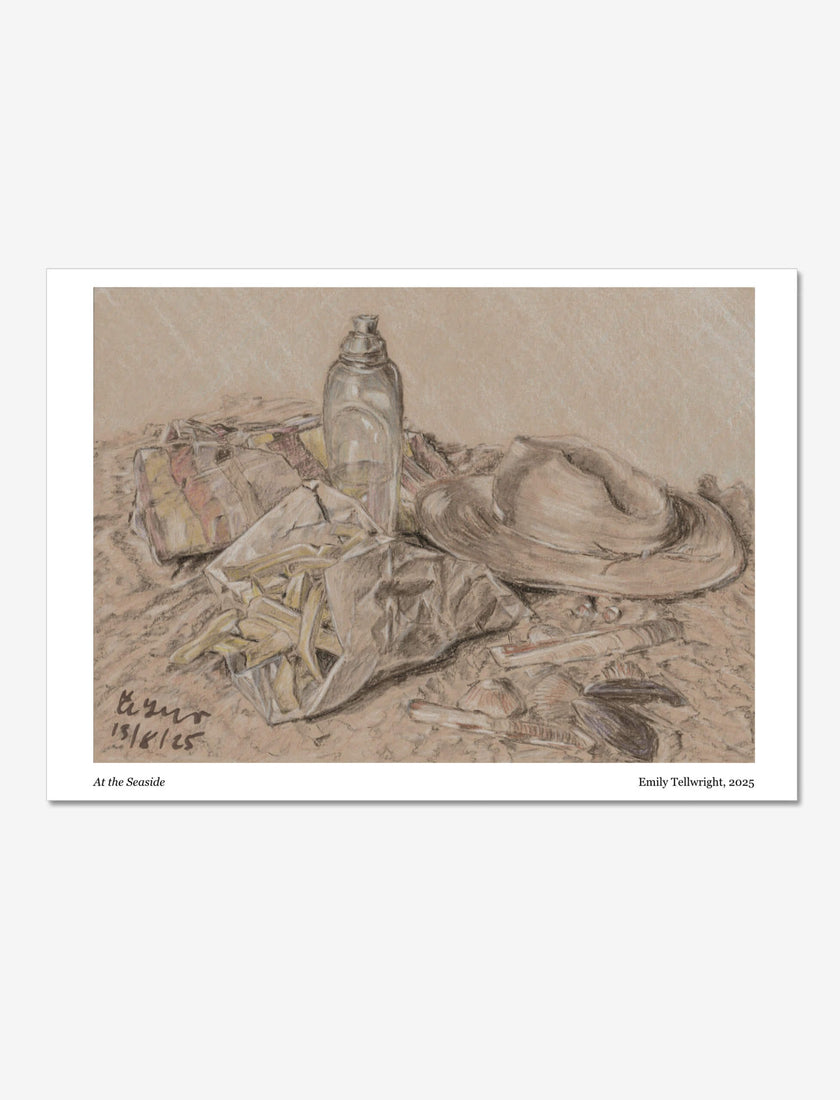 At the seaside art print by Emily tellwright