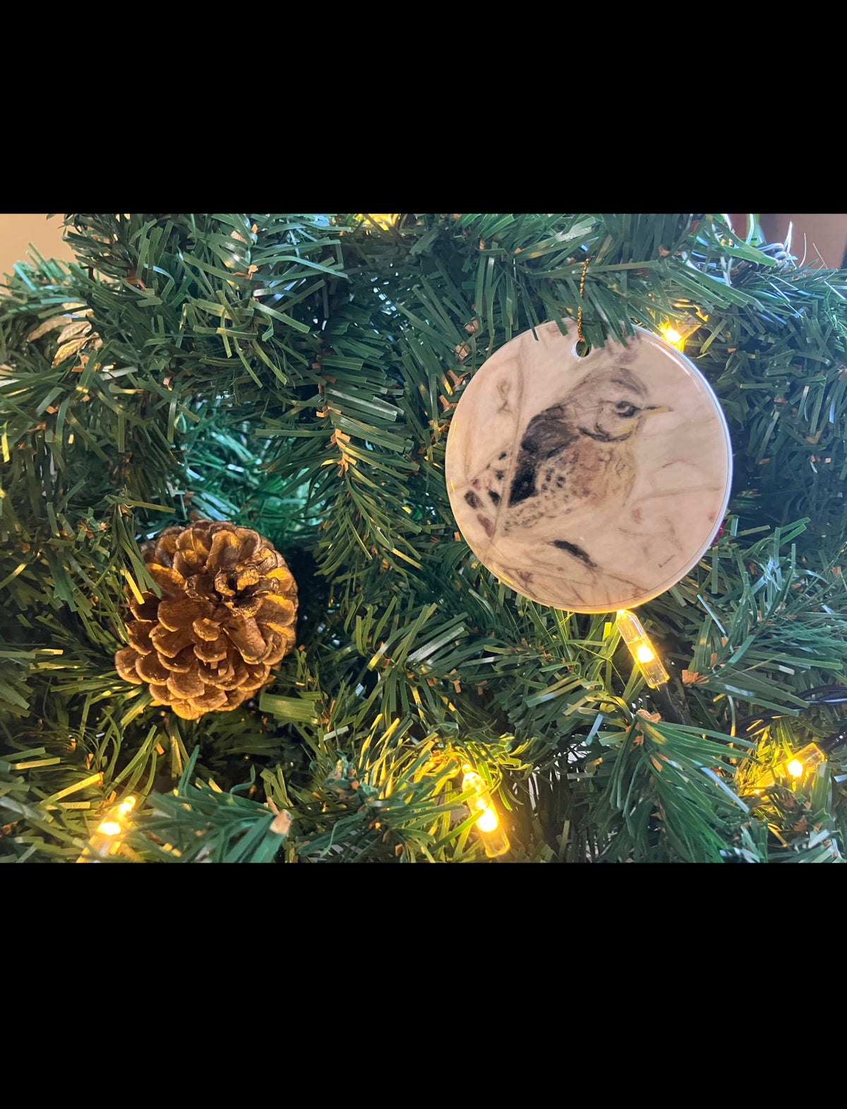 Winter Bird Christmas tree ornament