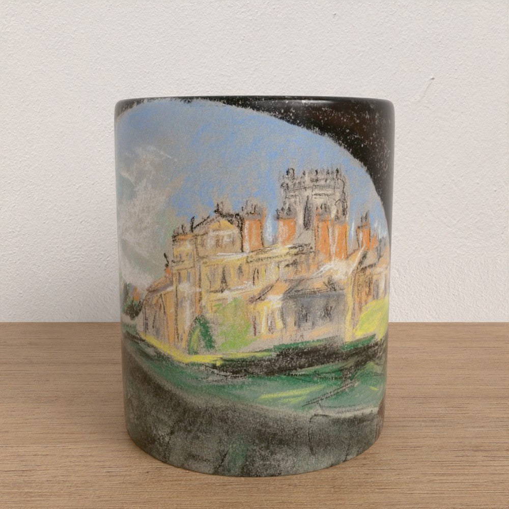 A mug showing a pastel drawing of Biddulph Grange
