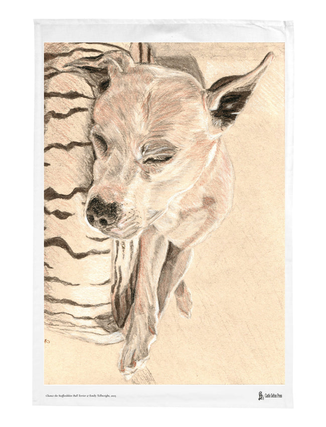Chance the Staffordshire Bull Terrier Tea Towel