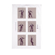 A white kitchen tea towel featuring a vintage-style print of a dancer in six sequential poses arranged in a grid, set against a plain white background.
