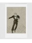 Fantastic Fred Astaire No3 Greetings Card showing a charcoal drawing