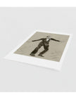 Fantastic Fred Astaire No 5 Greetings Card showing a charcoal drawing