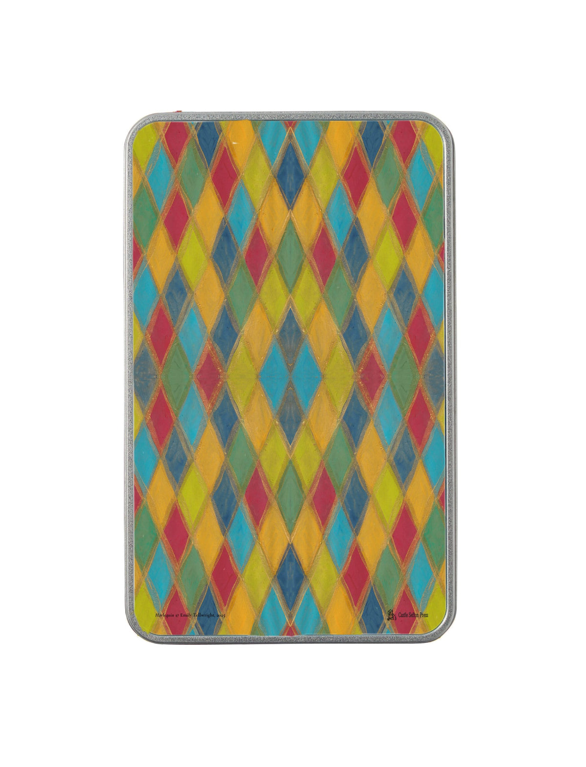 Harlequin storage tin, rectangular