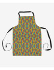 Harlequin apron showcasing a design by Emily Tellwright