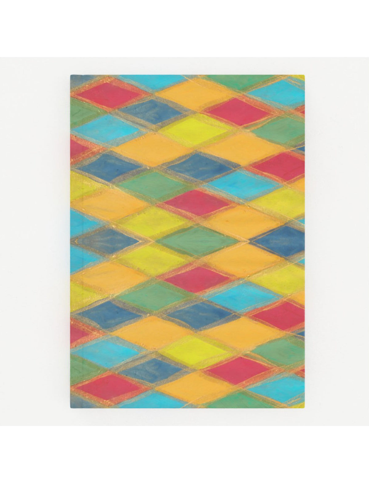 Harlequin Hardback A5 Notebook featuring a hand-painted design by Emily Tellwright