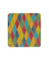 Harlequin coaster. A wood and cork drink coaster designed by Emily Tellwright