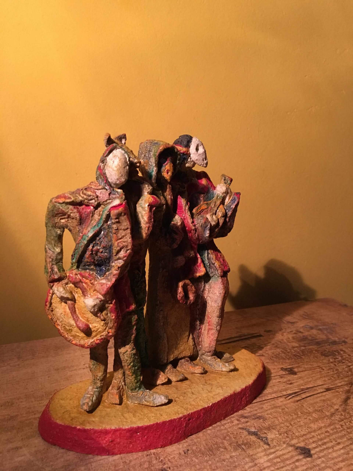 Ceramic sculpture of medieval minstrels