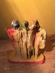 Ceramic sculpture of medieval minstrels