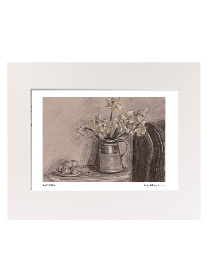 April Still Life mounted art print