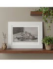 Not Quite Autumn Mounted Art Print Still Life on shelf with plants and ornaments