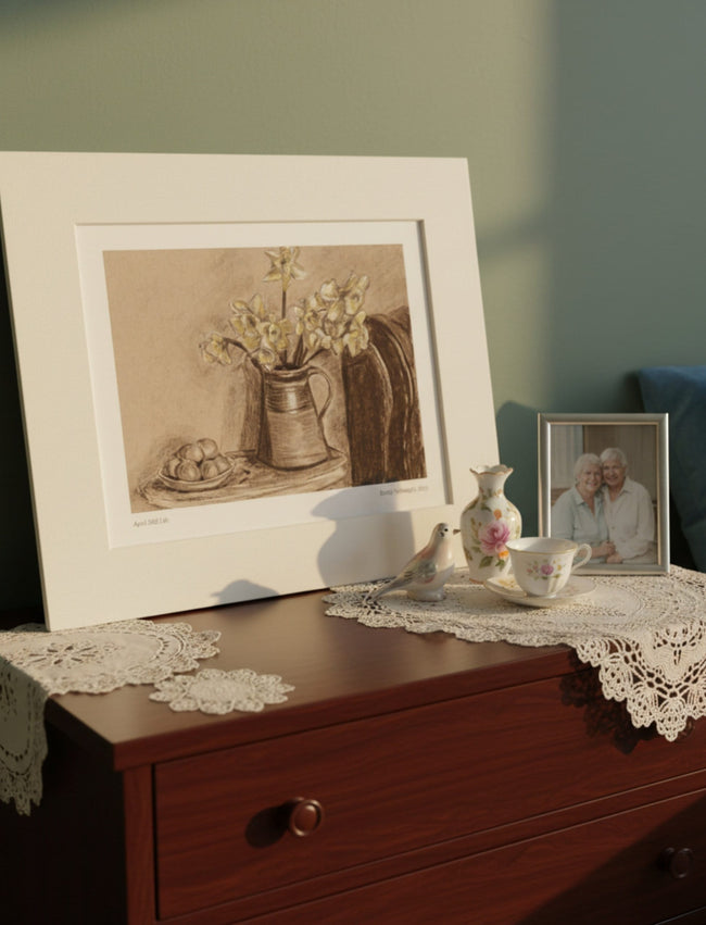 April Still Life Mounted Art Print, 14