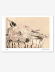 Chance the stafforshire bull terrier art print by emily tellwright