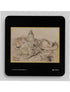 At the Seaside coasters showing a charcoal drawing by Emily Tellwright