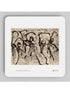 Heterodox Waltz coasters showing a print by John Blake
