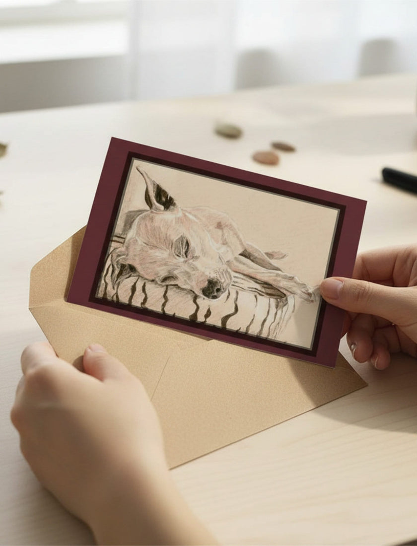 Chance the Staffordshire Bull Terrier Greetings Card