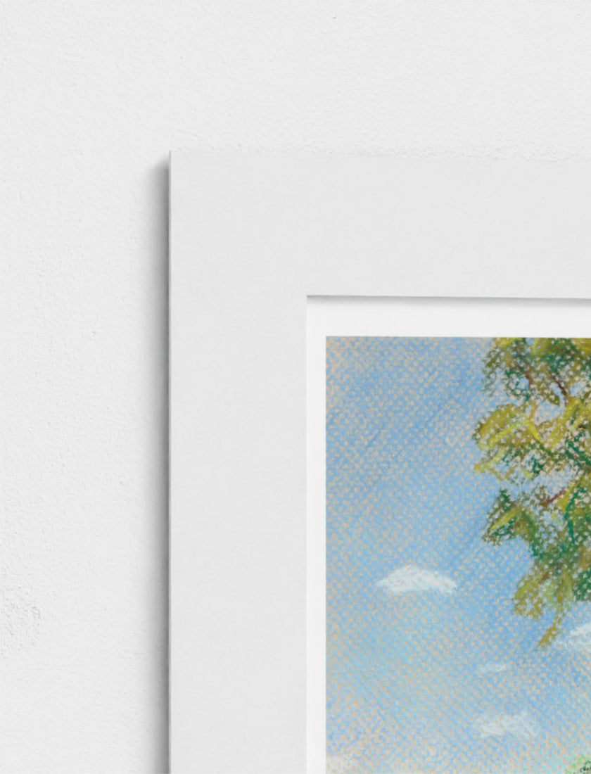 The View from St Mary's Kempley Mounted Art Print