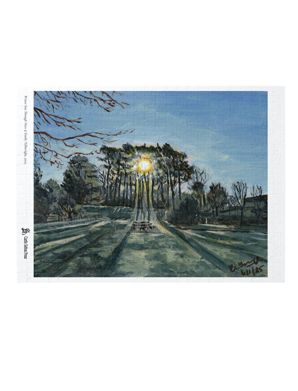 Winter Sun Through Trees Jigsaw, 1000 pieces