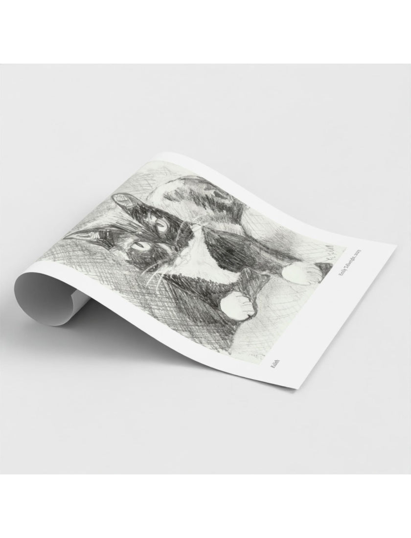 Edith the Cat Art Print