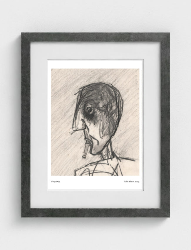 Grey Day Framed Art Print