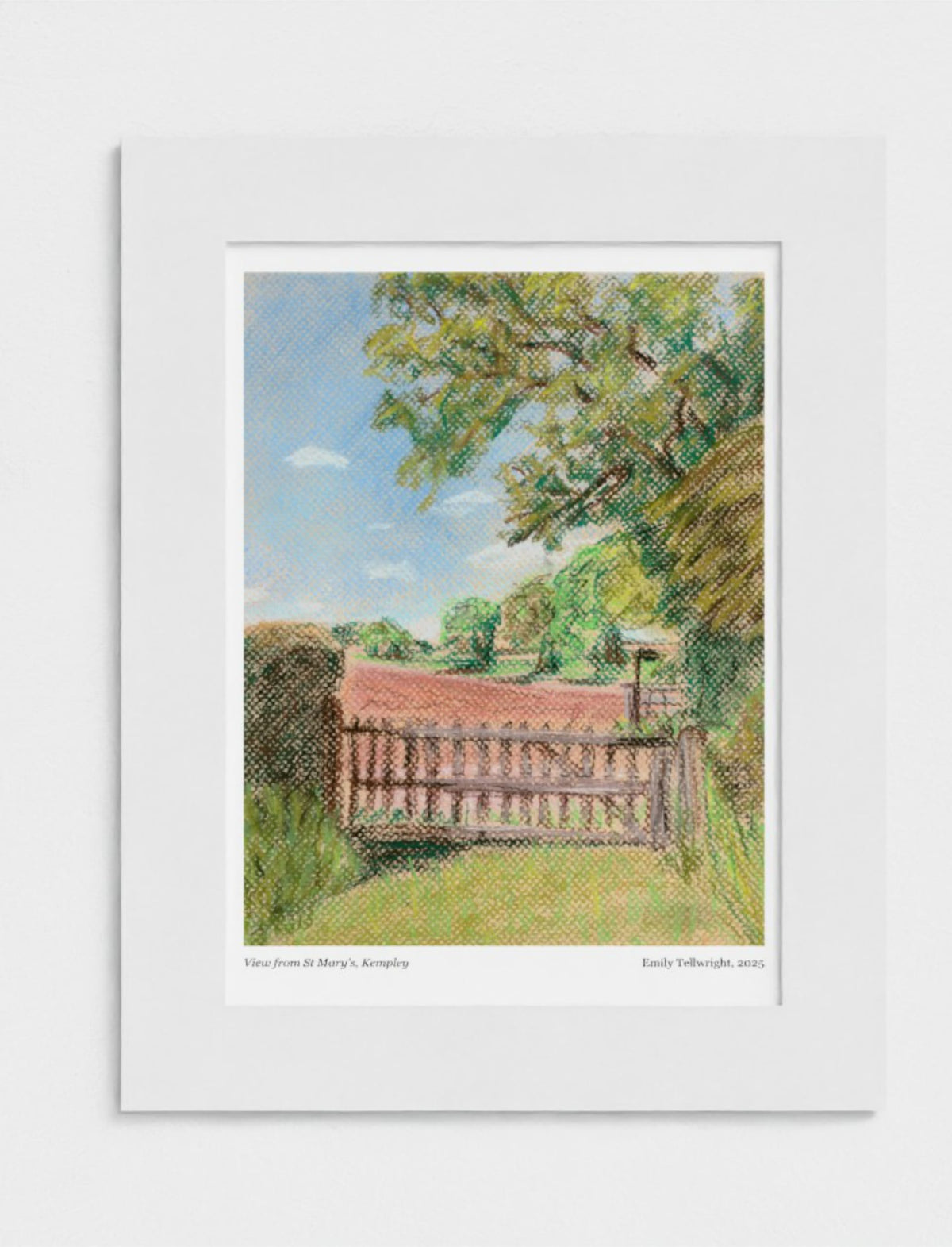 The View from St Mary's Kempley Mounted Art Print