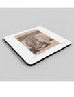 Goldie the Palomino coaster showing a charcoal drawing by Emily Tellwright