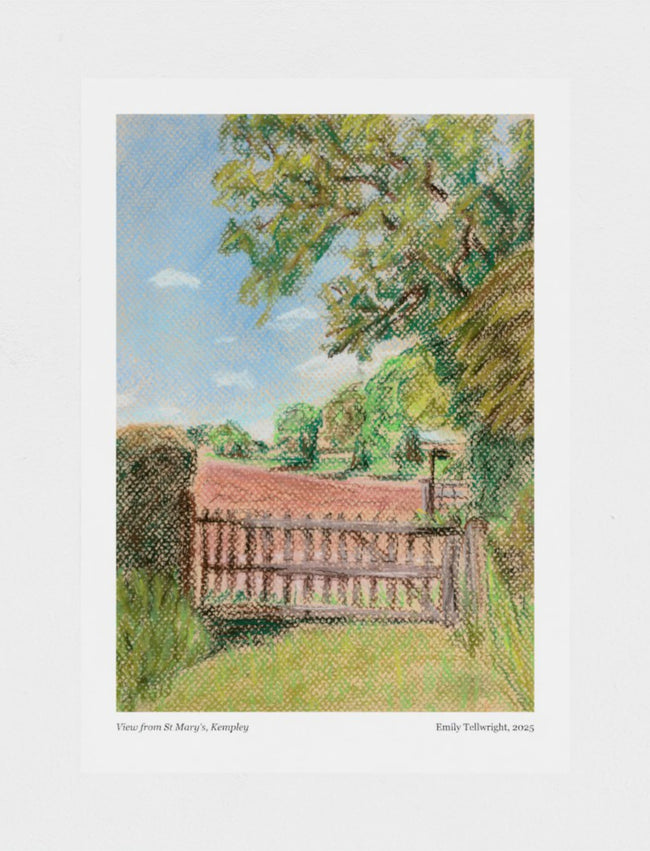 The view from St Mary's Kempley Art Print