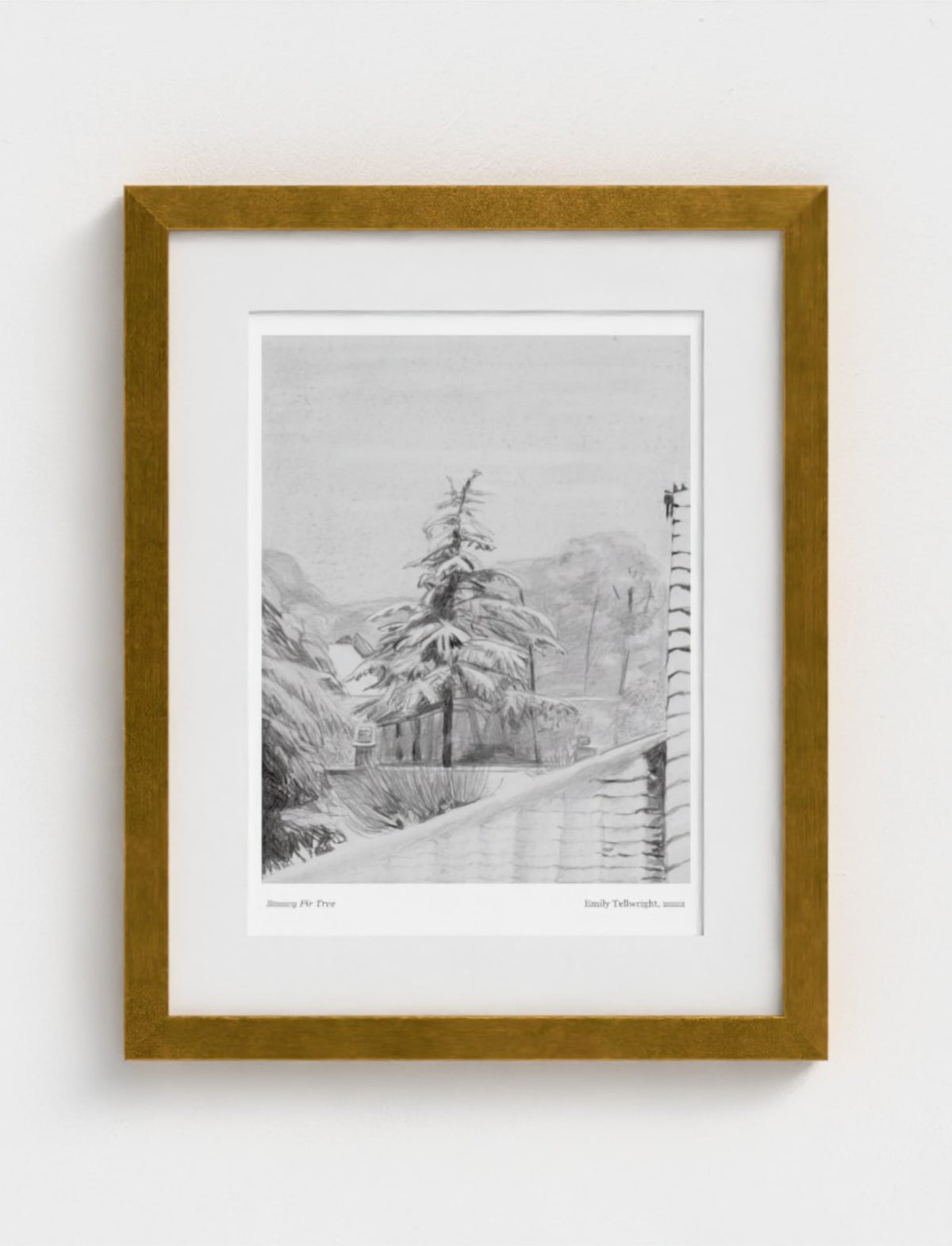 Snowy Fir Tree Framed Art Print