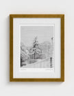 Snowy Fir Tree Framed Art Print