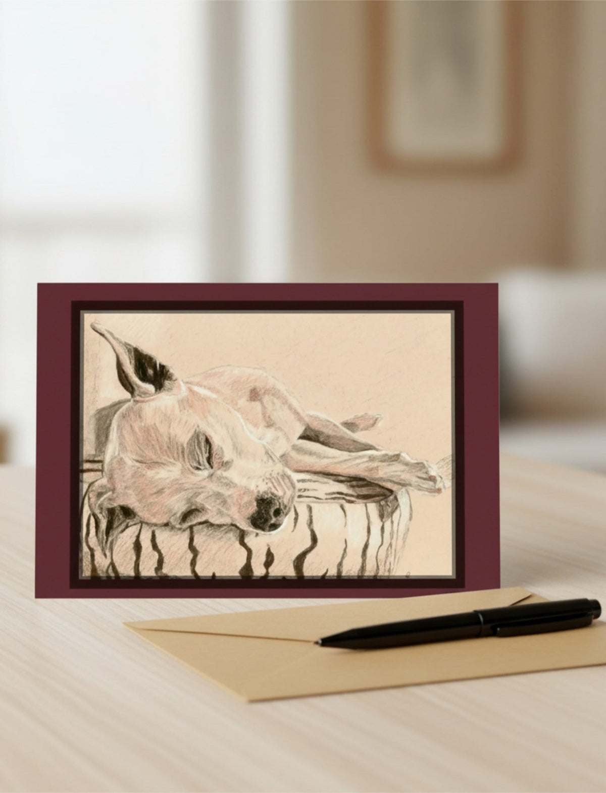 Chance the Staffordshire Bull Terrier Greetings Card
