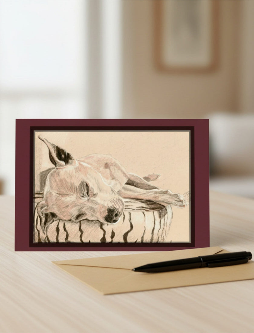 Chance the Staffordshire Bull Terrier Greetings Card