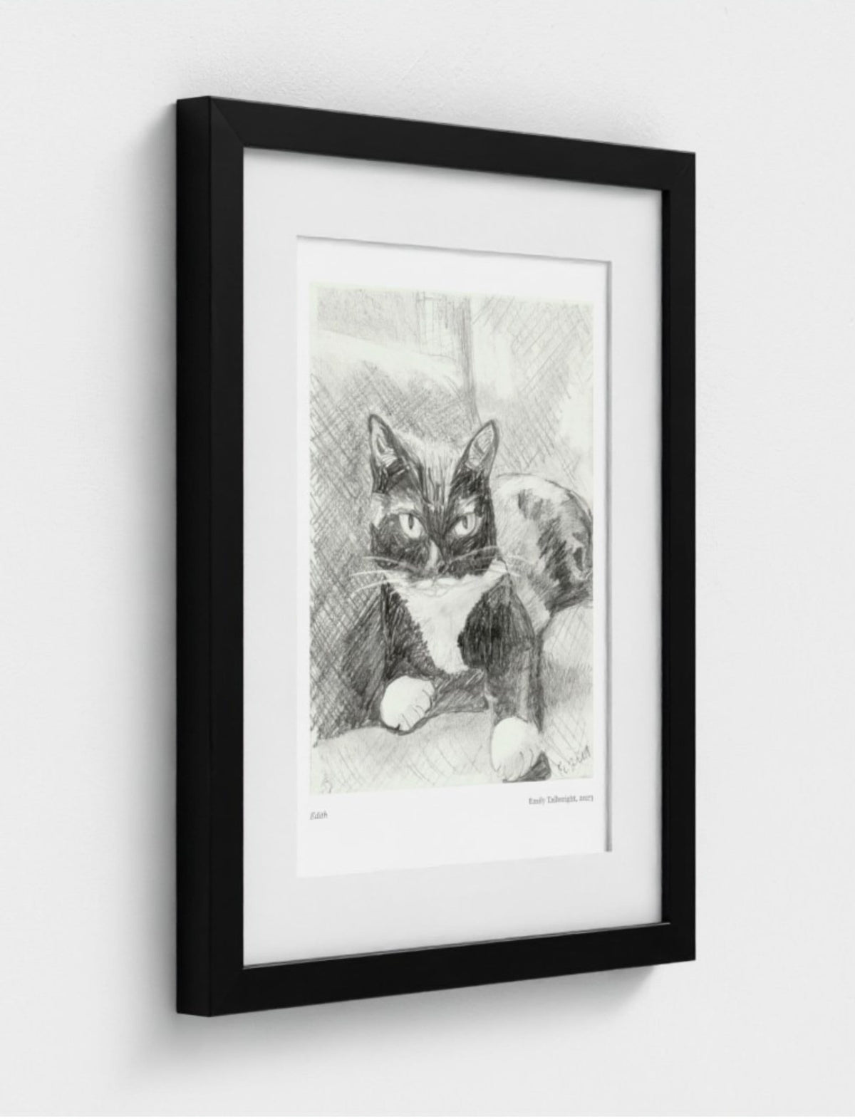 Edith the Cat Framed Art Print