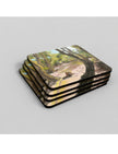 Path after lines coaster showing a pastel drawing by Emily Tellwright