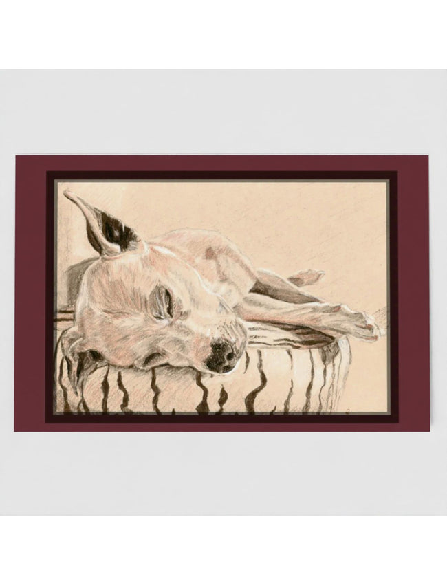 Chance the staffordshire bull terrier greetings card