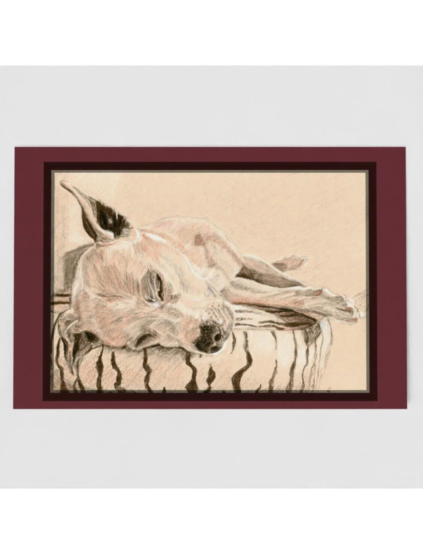 Chance the staffordshire bull terrier greetings card