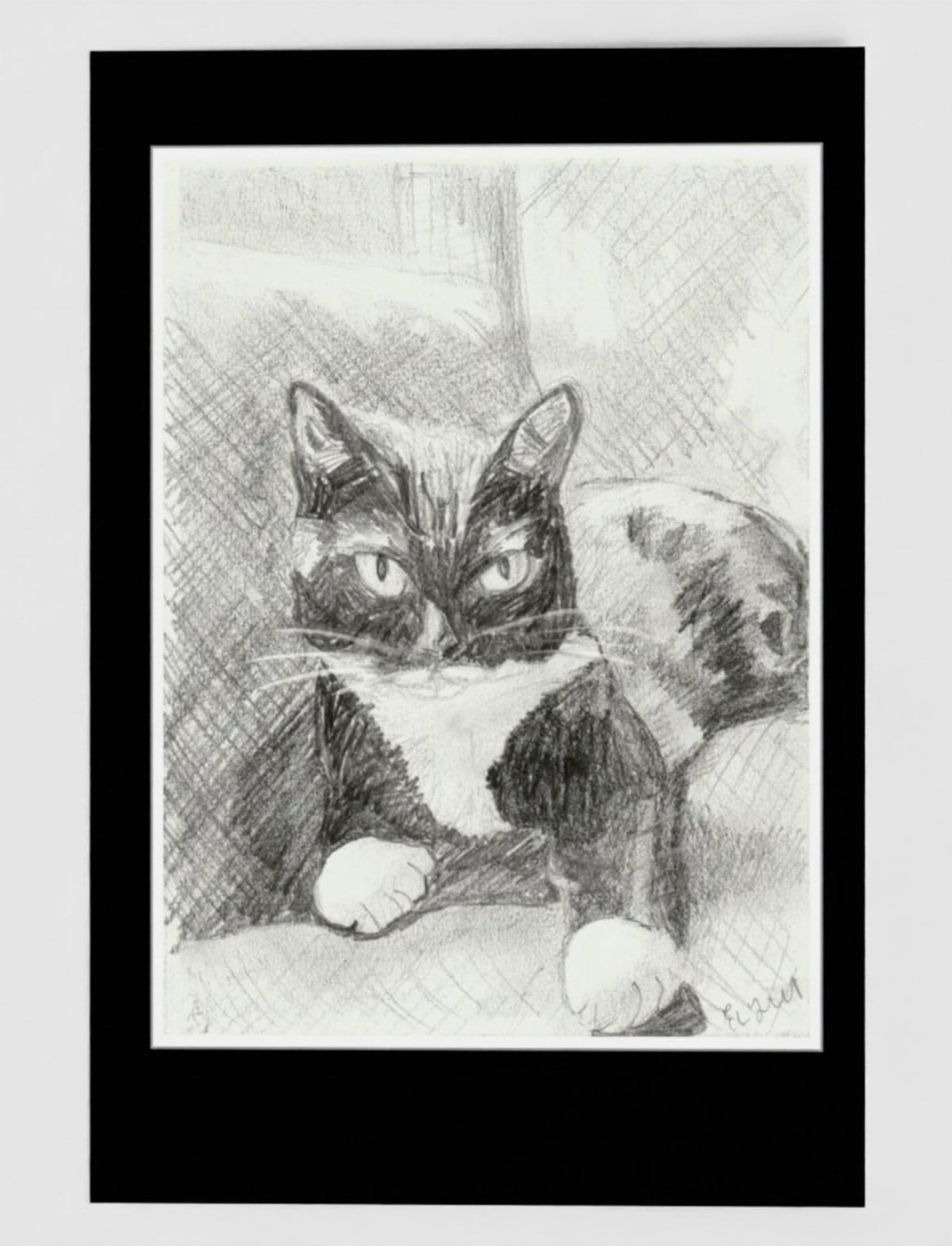 Edith the cat greetings card