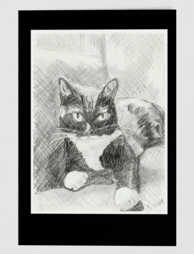 Edith the cat greetings card