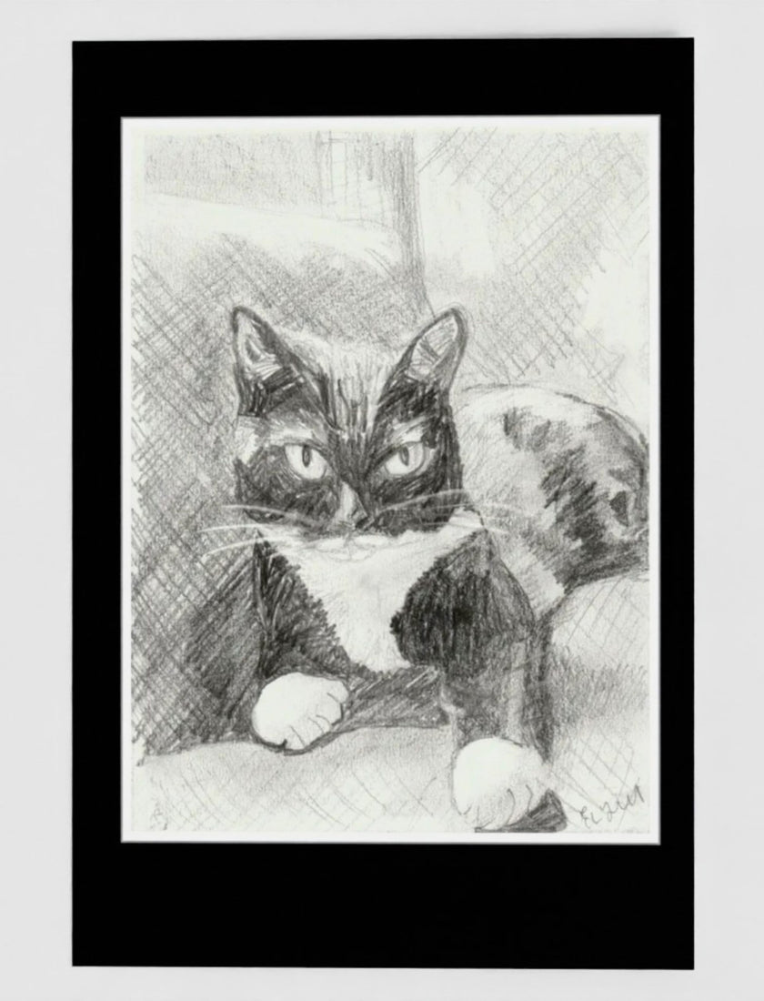 Edith the cat greetings card