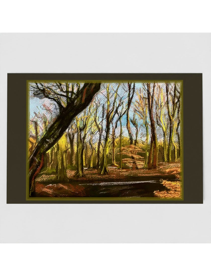 Winter woodland greetings card