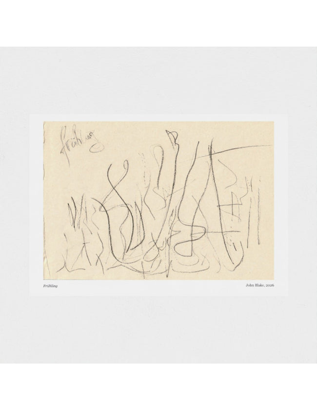 Fruhling art print showing a pencil drawing by john blake