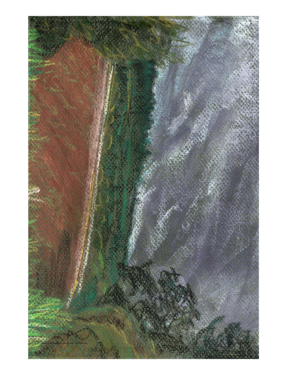 Summer Storm Near Witley Court Tea Towel