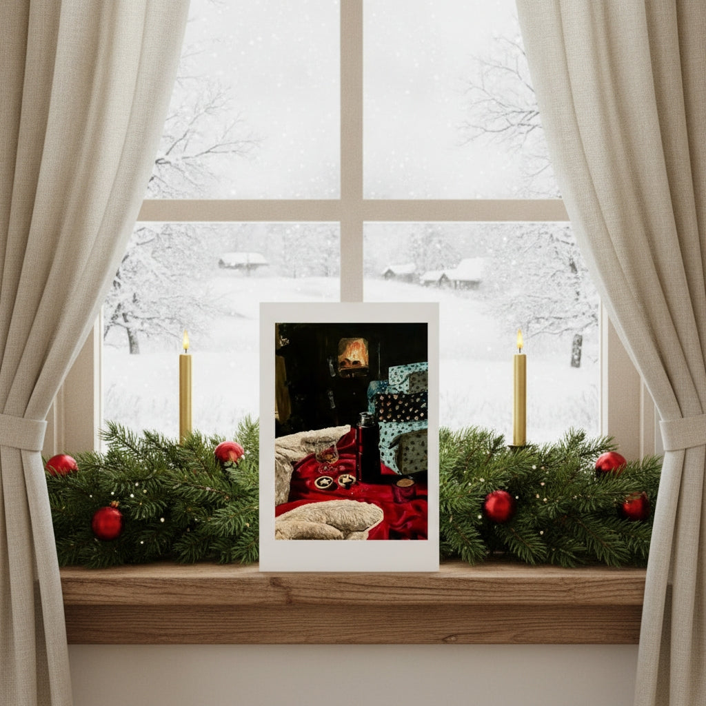 Carte de Noël « La pause-thé du Père Noël »