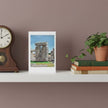 Sunny Summer at Stonehenge greetings card with clock, books and plant