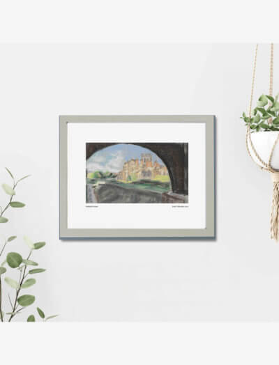 A pastel drawing of Biddulph Grange.