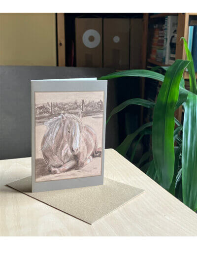 Goldie greetings card