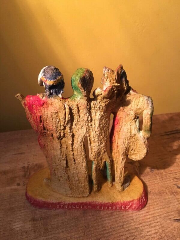 Ceramic sculpture of medieval minstrels