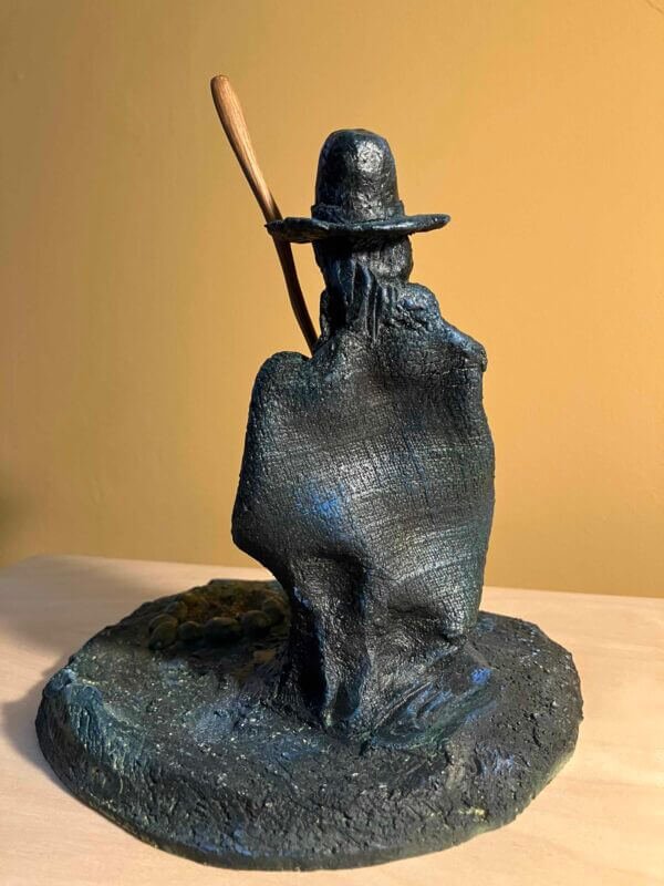 Ceramic sculpture of a Pilgrim Father preacher